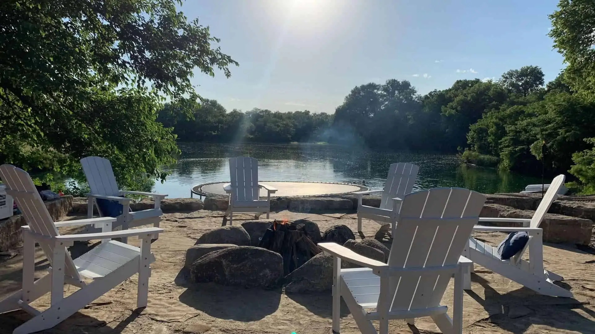 Rock Firepit At West Shores Property